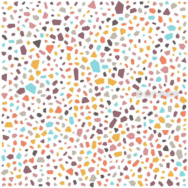 Colorful Terrazzo Surface Vector Pattern